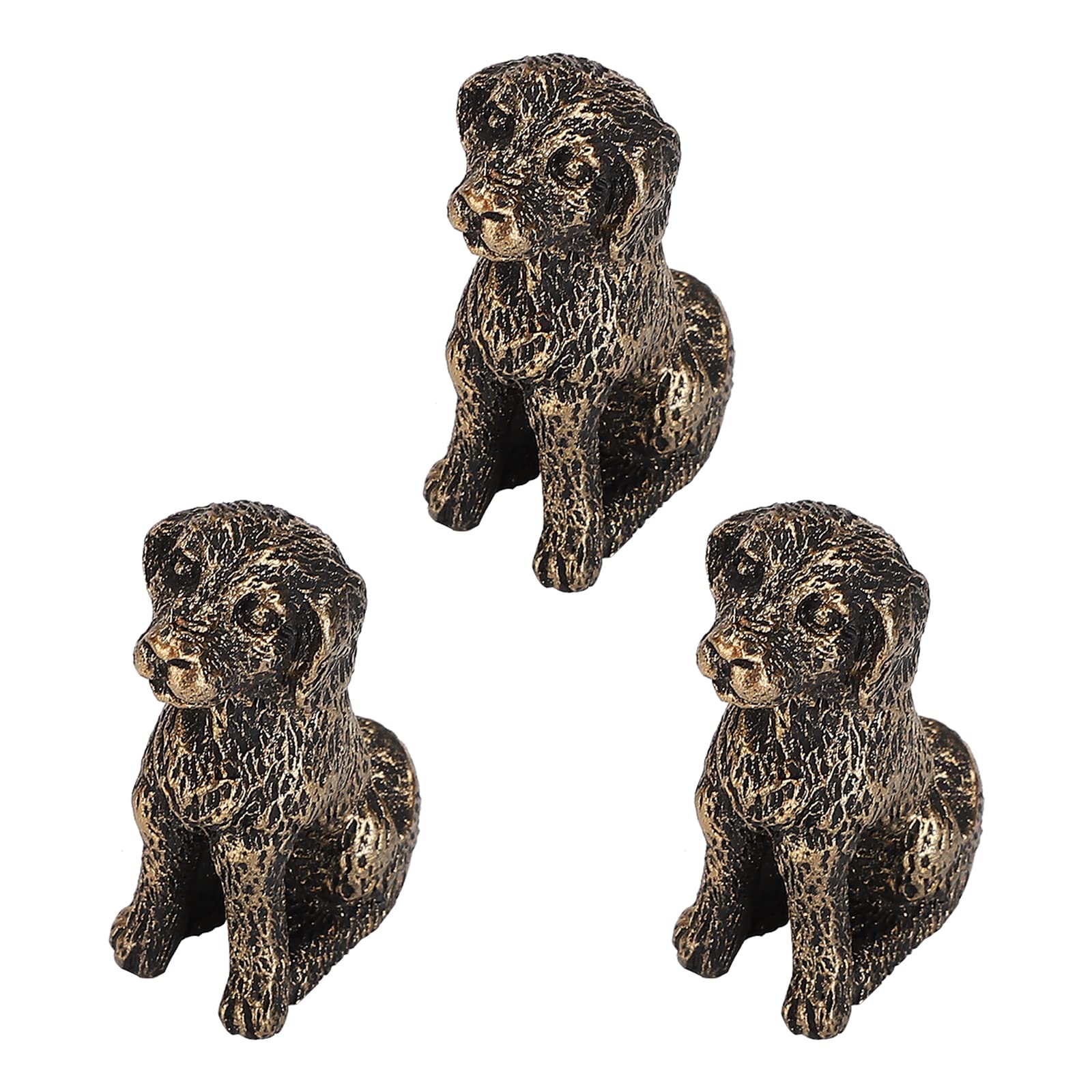 TITA-DONG Animal Shaped Resin Pot Toes Planter Feet, 3pcs Dog/3pcs, Bronze Finish, Improves Airflow & Drainage, Indoor/Outdoor Use