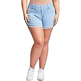 YMI Womens Women's Plus Size Wannabettabutt Mid Rise Shorts