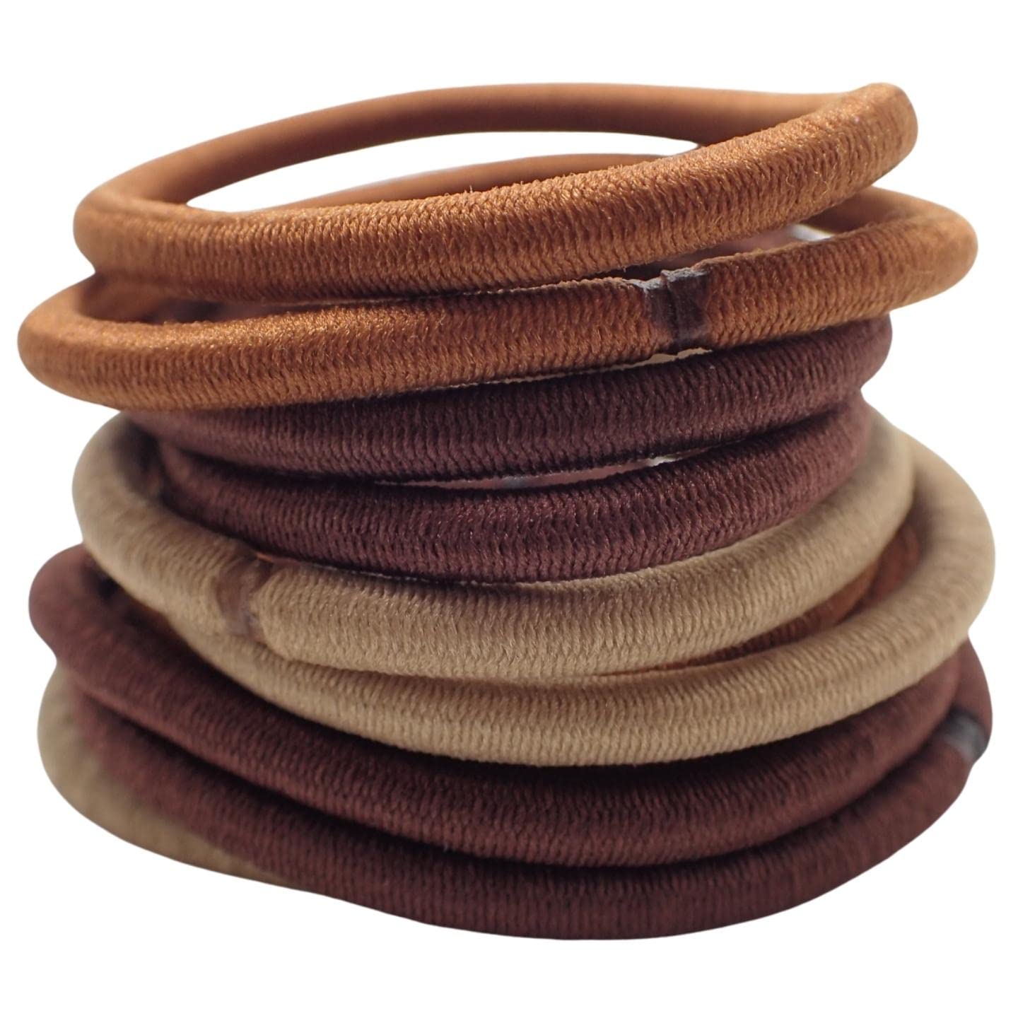 Topkids Accessories Hair Bobbles for Girls and Women, Hair Elastics Hair Bands for Girls Hair Ties Ponytail Holders Hair Accessories for Women Rubber Bands for Hair (12pcs Brown Tones) โ image 1