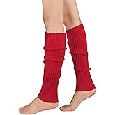 American Trends Leg Warmers for Women Girls 80s Ribbed Leg Warmer for Neon Party Knitted Fall Winter Sports Socks