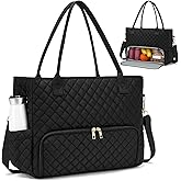 AHHZOOPLL 2-in-1 Lunch & Laptop Tote Bag 15.6" Work Bags for Women Polyester Casual Teacher Nurse Bag Laptop Briefcase