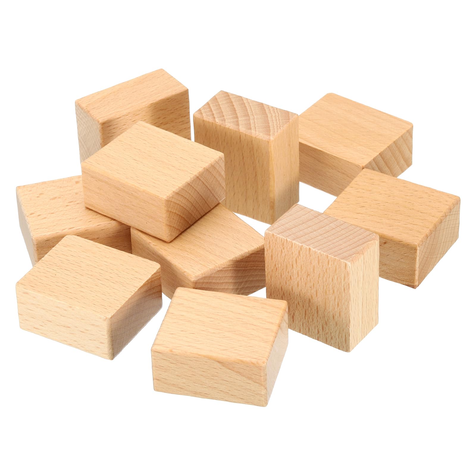 PATIKIL 40x35mm Blank Wood Rubber Stamp Mounts, 10 Pack Wooden Rubber Stamp Handle Hard Wooden Blocks for Stamp Making DIY Crafting Style 1, Brown