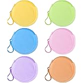VIOCIWUO Plush Round Coin Pouch 6PCS, Cute Coin Purse for Women Plush Wallet Keychain Portable Small Change Purse for Birthday Party Favors Exchange Organizer