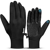 ihuan Winter Warm Running Gloves Women Men, Super Sensitive Touch Screen Fingers for Cold Weather, Thin Lightweight Liner Gloves for Ski, Snow, Hiking, Driving, Camping, Cycling Gift for Women Men