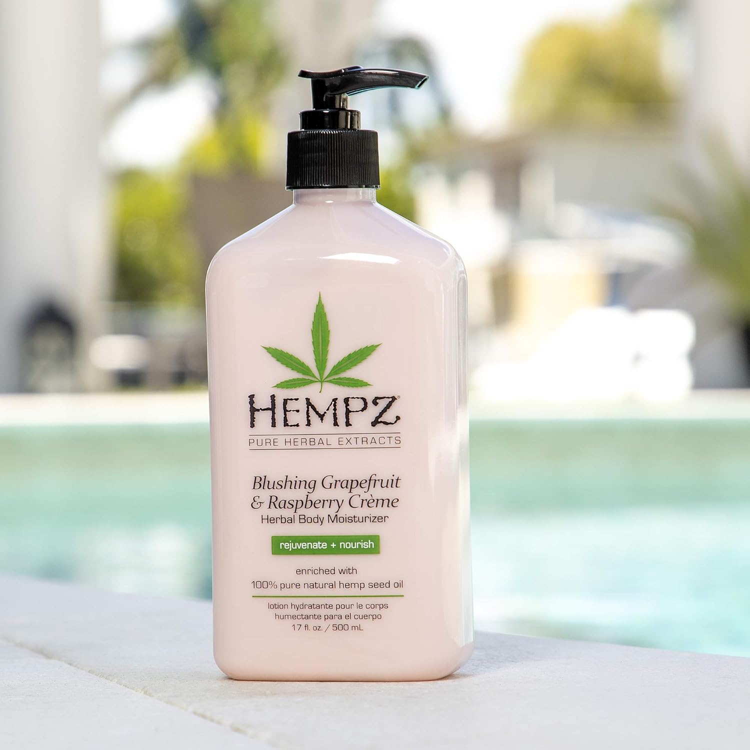 Hempz Blushing Grapefruit & Raspberry Creme Herbal Body Moisturizer Lotion - Fruit Body Cream - Pure Hempseed Oil, Shea Butter, Ginseng, Natural Extracts, Vitamins A, C, and D, Cucumber Extract : Beauty