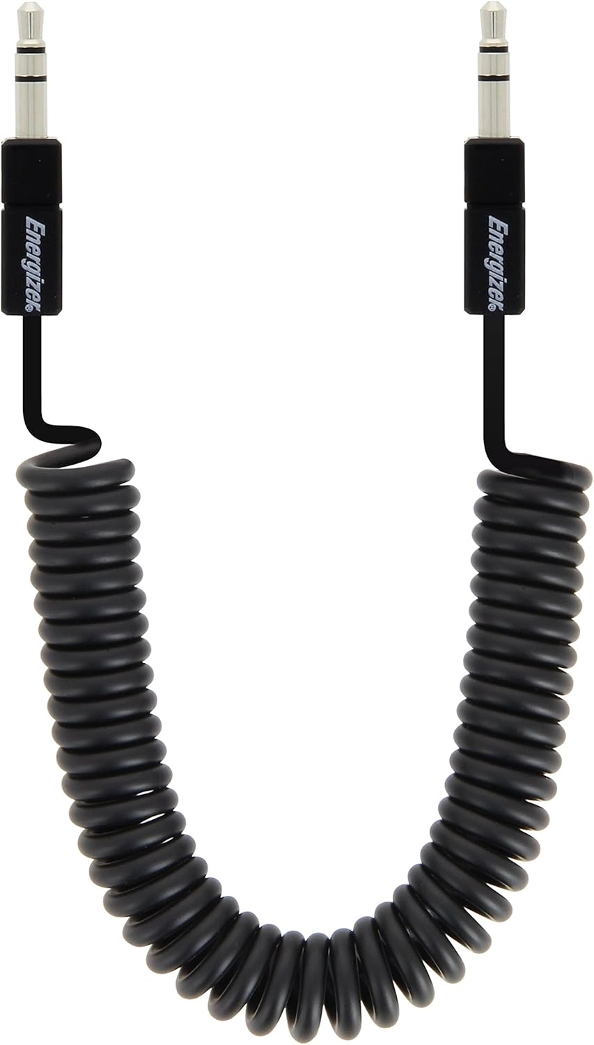 Energizer Cable Audio Auxiliar, Entrada MiniPlug 3.5 mm Espiral, 1.50m