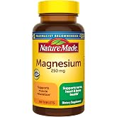Nature Made Magnesium Oxide 250 mg, 100 Tablets | Magnesium Supplements for Men and Women, Support for Muscle, Heart, Bone and Nerve Health, 100 Day Supply