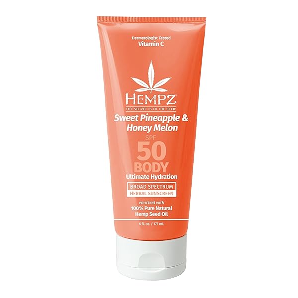 HEMPZ DAILY BODY SUNSCREEN SPF 50, SWEET PINEAPPLE...