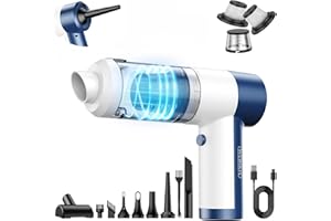 WEBOLLY Car Vacuum Cleaner Cordless, 4 in 1 Portable Vacuum Cleaner 16000PA High Power Air Duster & Air Blower & Pump, Rechargeable Handheld Vacuum with Brushless Motor, Multi-Nozzles for Car, Home, Office