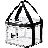 Rough Enough Clear Cosmetic Bag Large Makeup Pouch for Purse Toiletry Organizer for Travel Women with Ykk Zipper Sturdy Handle Water Resistant