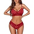 Avidlove Lingerie Set for Women Lace Bra and Panty Sets 2 Piece Lace Babydoll Outfits S-XXL