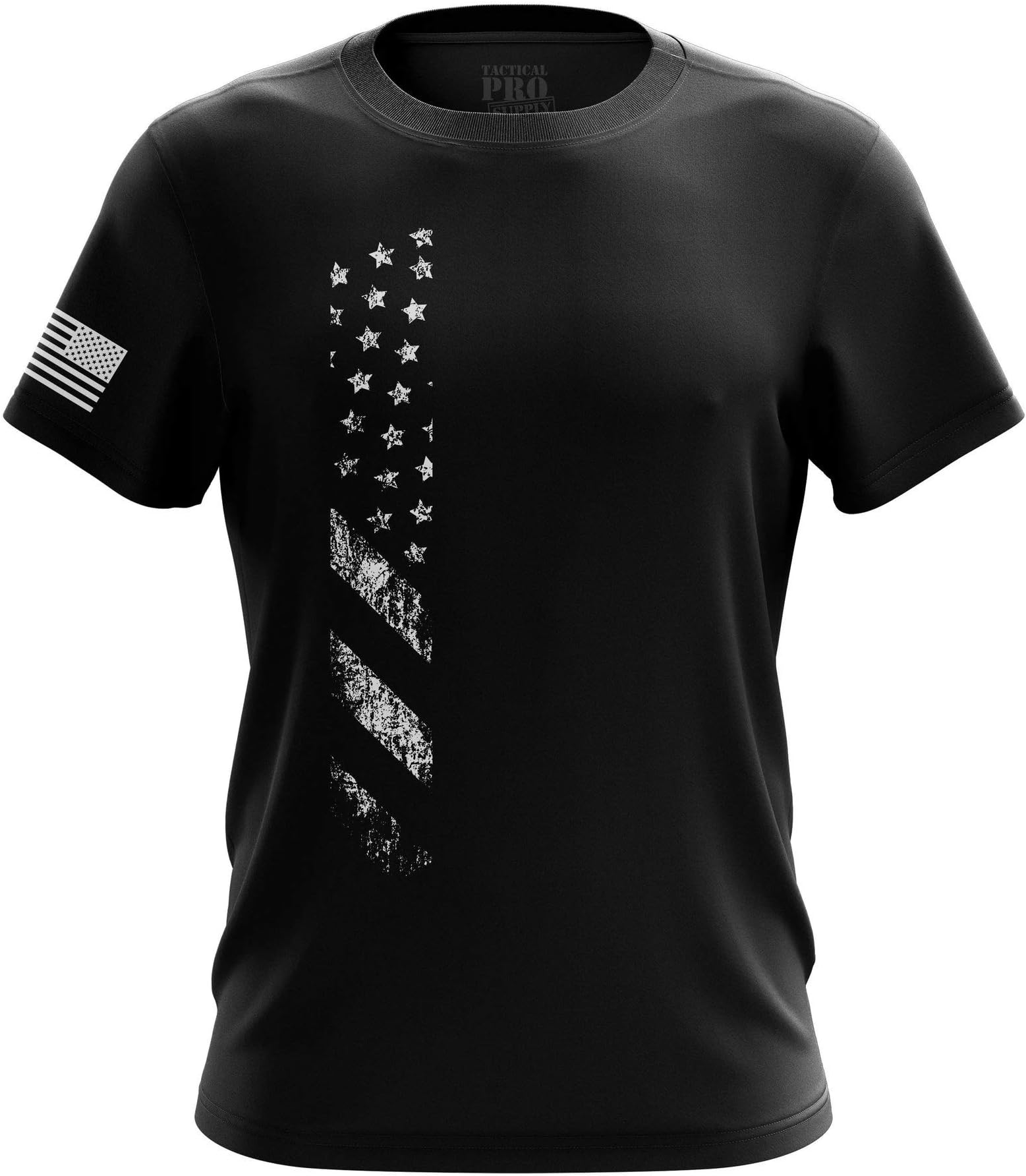 Pro-Gun Second Amendment American Flag Don't Tread on Me Mens T-Shirt Printed & Packaged in The USA