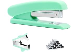 GROLENT Green Stapler, Desktop Stapler, 25 Sheet Capacity, includes 1000 Staples and Staple Remover
