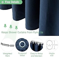 Dynamene Extra Wide Shower Curtain - 180 Inch Wide