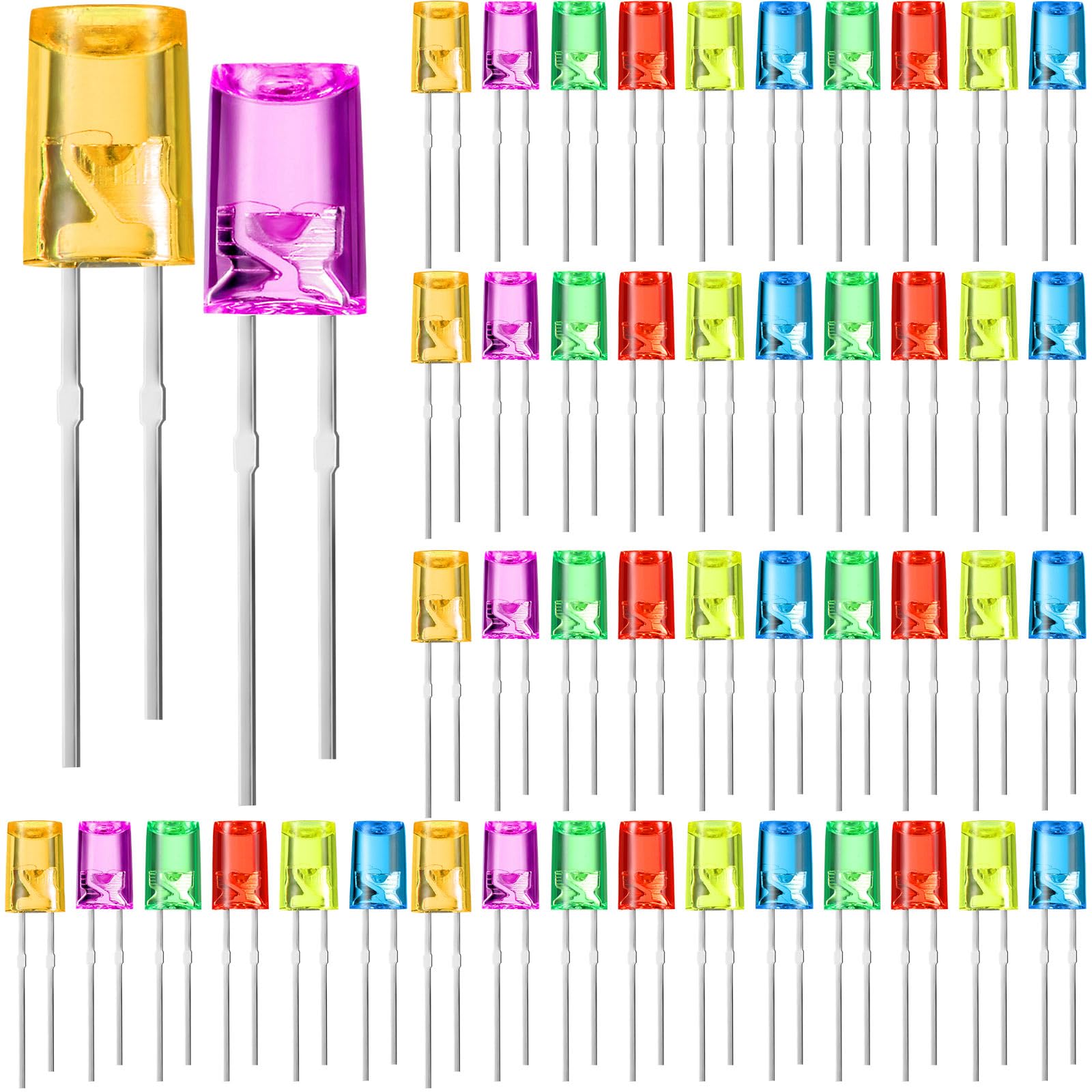 Photo 1 of 180 Pcs LED 3mm 3V 0.06W String Lights Replacement Bulbs Energy Efficient Light Bulb Outdoor String Light Connectable LED Bulbs for Festival Patio Garden Wedding (Colorful)