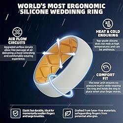 Egnaro Silicone Ring Men 1/4/5/6/7 Multipack of