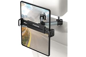 MoKo Tablet Headrest Holder,Adjustable Car Headrest Mount for Car Backseat, Road Trip Essentials for 4"-12.9" Devices Fits with iPhone 15/Pro/Plus/Pro Max, iPad Air/Pro/Mini, Galaxy Tab S9/S9+