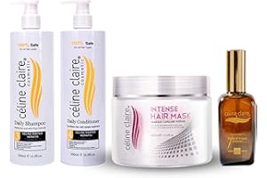 Ultimate Hair Care Collection by Celine Claire - Complete Hair Repair and Hydration System for Perfectly Smooth, Shiny, and H