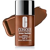 Clinique Even Better Makeup Liquid Foundation SPF 15 With Vitamin C For Dry + Oily Combination Skin Types | Medium Coverage + Natural Finish | Evens Skin Tone + Reduces Dark Spots
