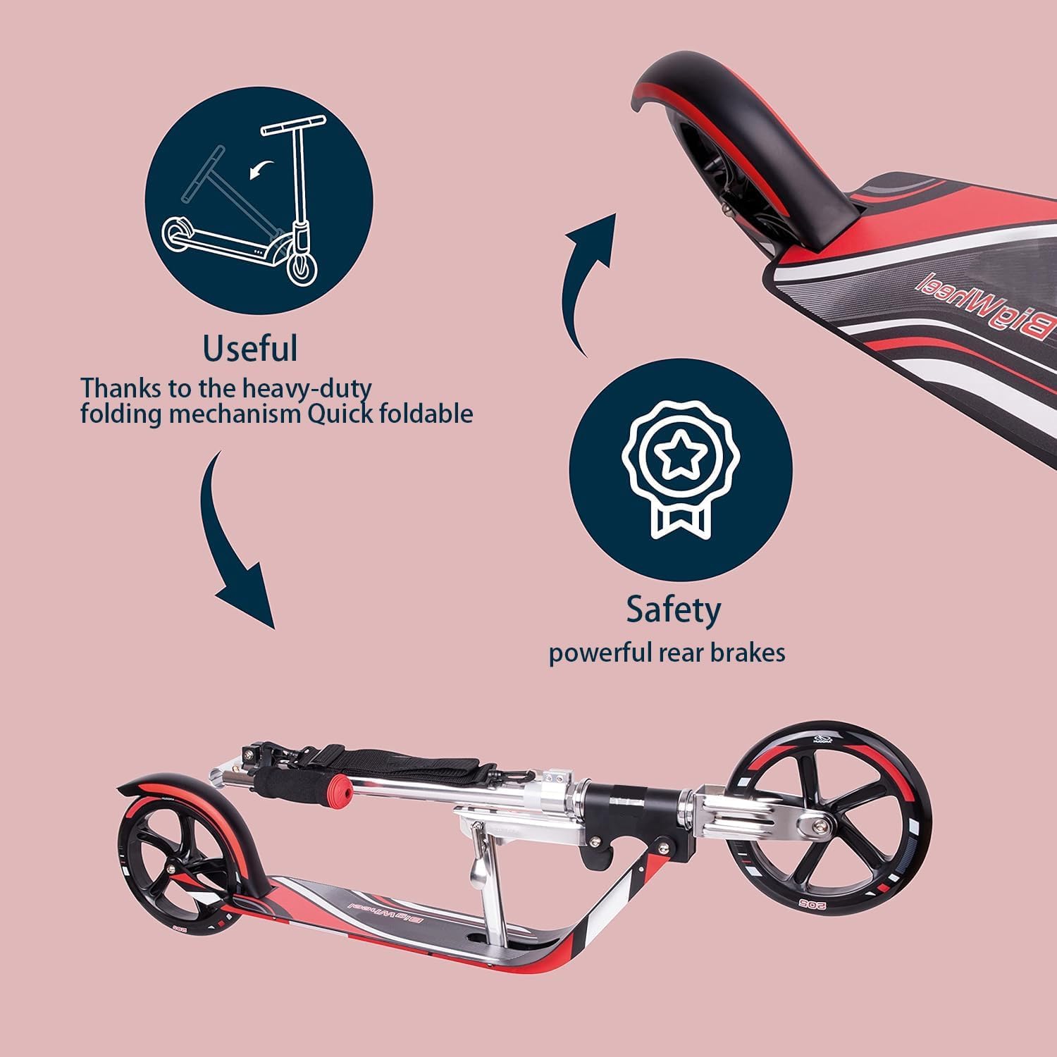 HUDORA Big Wheel Scooter 205 - Tret-Roller