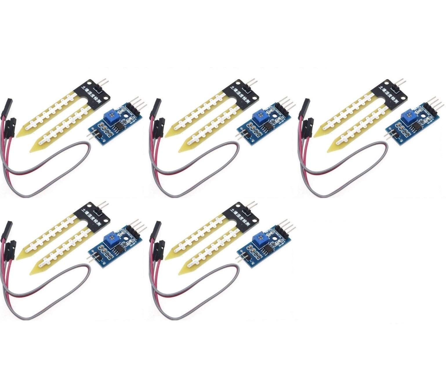 TECNOULAB 5pcs Soil Hygrometer Humidity Detection Module Soil Water Moisture Sensor