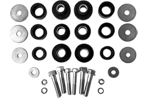 YHB Subframe Body Mount Bushing Kit w/Hardware for 1967-1972 Chevrolet Camaro Pontiac Firebird 1969-1972 Nova - Rubber Body Mount Bushing & Steel Sleeves & Hardware