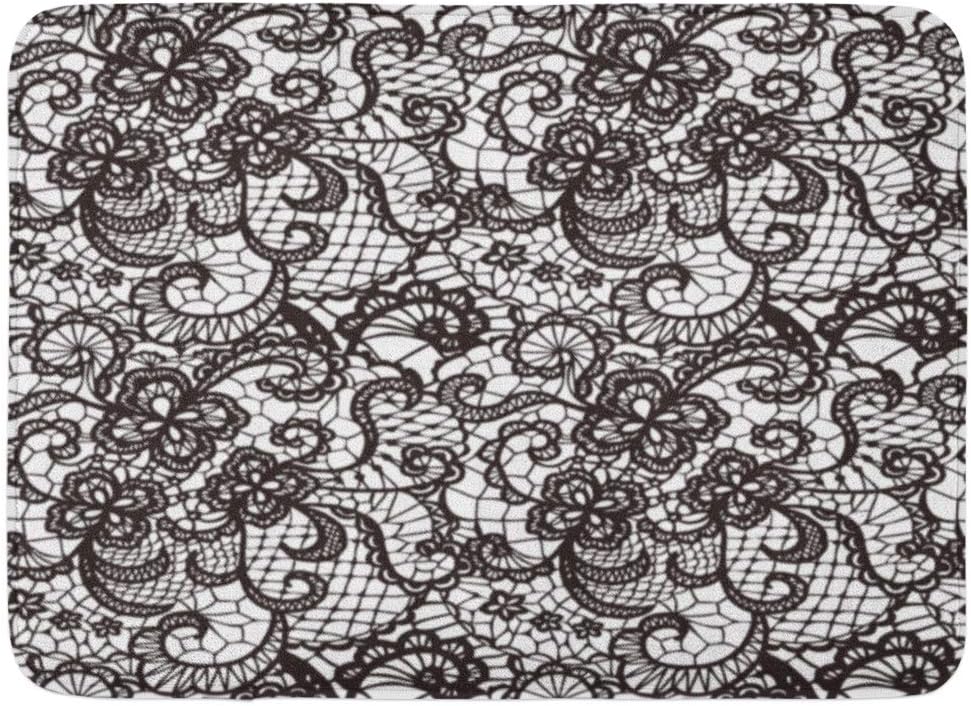 SUPERQIAO Fußmatten Bad Teppiche Outdoor/Indoor Türmatte Muster Spitze
