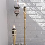 Harbour Housewares 6X Natural Bamboo Garden Torches 113cm Outdoor Lamp Oil view 2