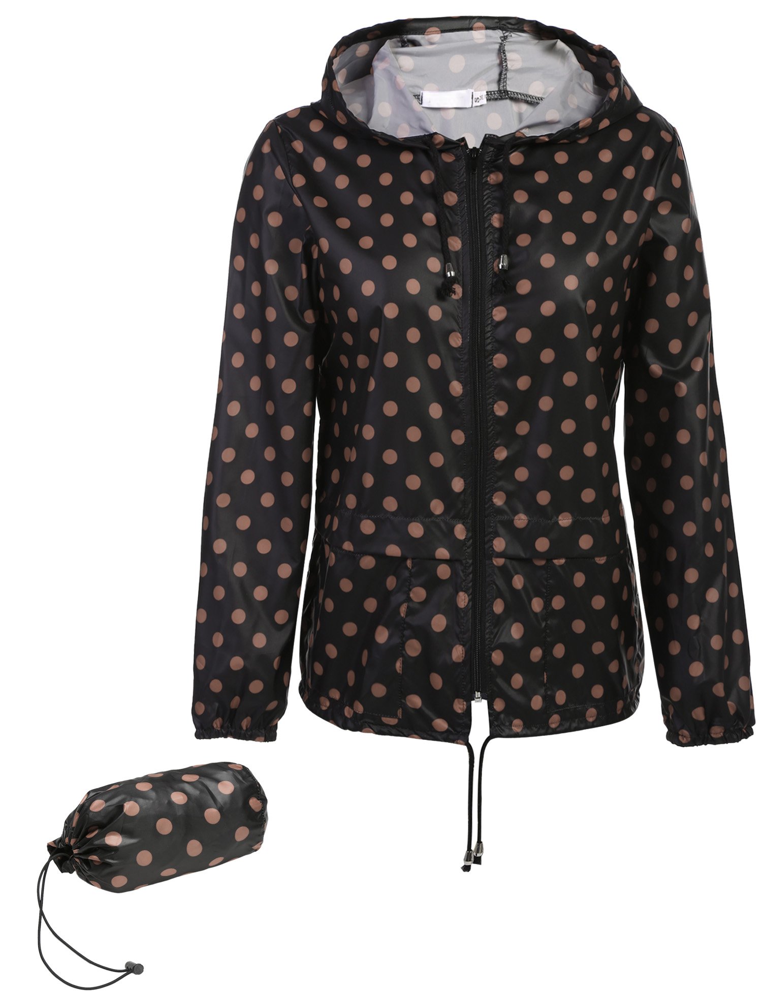 Beyove Womens Rainwear Active Outdoor Hooded Cycling Packable and Lightweight Jacket