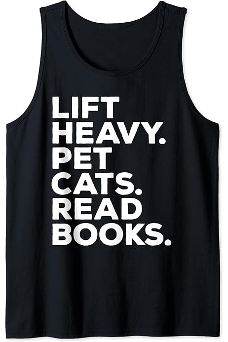 Funny Workout Tanks For Men Lft Heavy Pet Cats Funny Gym Shrt