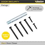 Burg-Wächter Spring Loaded Adjustable Auto Closing Door Closer Black view 4
