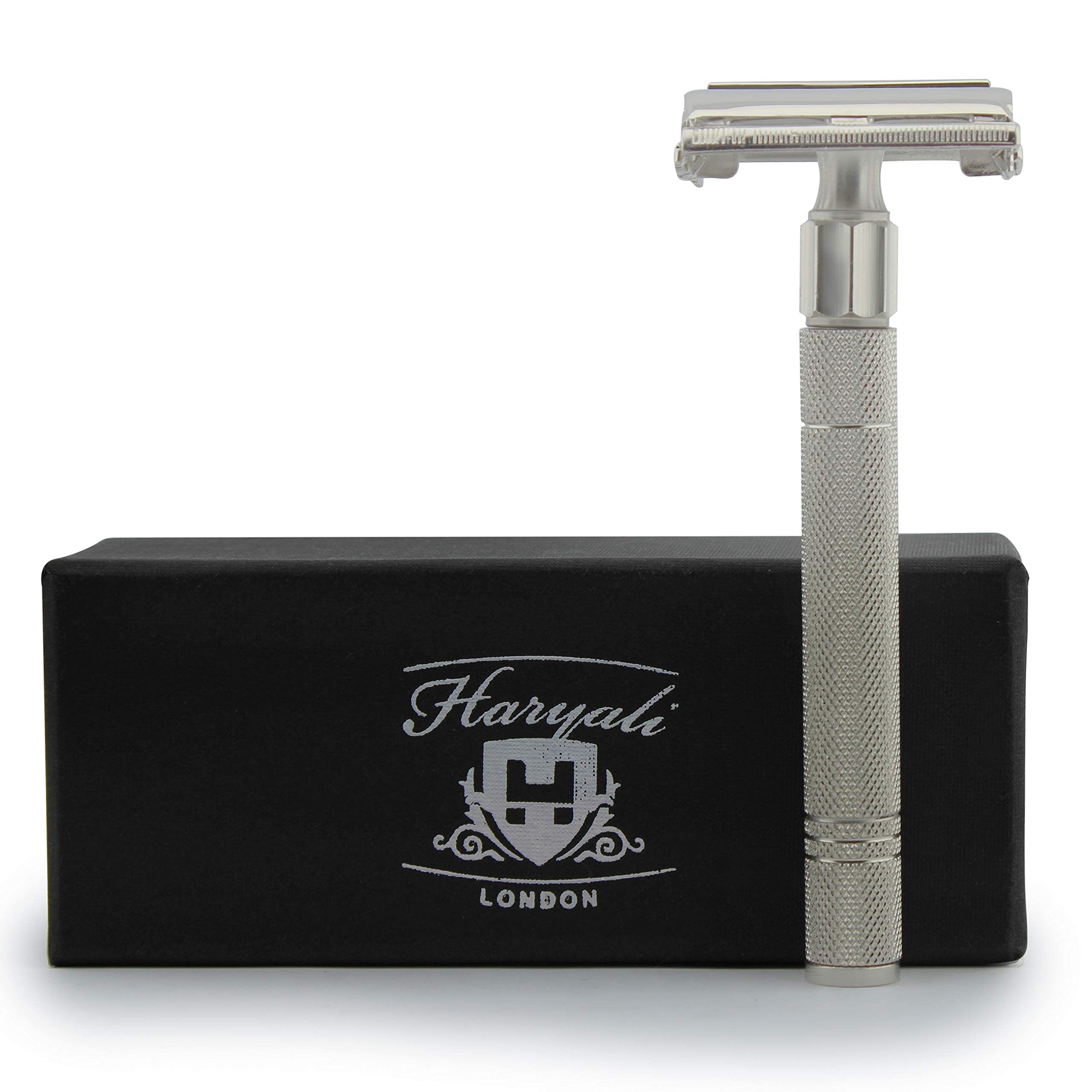 Haryali London Safety Razor - Double Edge Safety Razor - Elegant and Stainless Steel Safety Razors - Stainless Steel Shaving Razor - Safety Razors for Men and Women