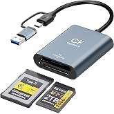 CFexpress Type B &amp; SD Card Reader, USB 3.2 10Gbps Dual Slot, 2-in-1 USB-C/USB-A CFexpress Type B Adapter for Windows/Mac/Linux/Android, Ideal for Photographers &amp; Videographers