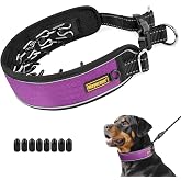 Mayerzon Patented No Pull Collar for Small Medium Large Dogs, Purple, M | Martingale Anti Pull Dog Walking Training Collar for Belgian Malinois Rottweiler, Buckle, Reflective, Adjustable, Waterproof