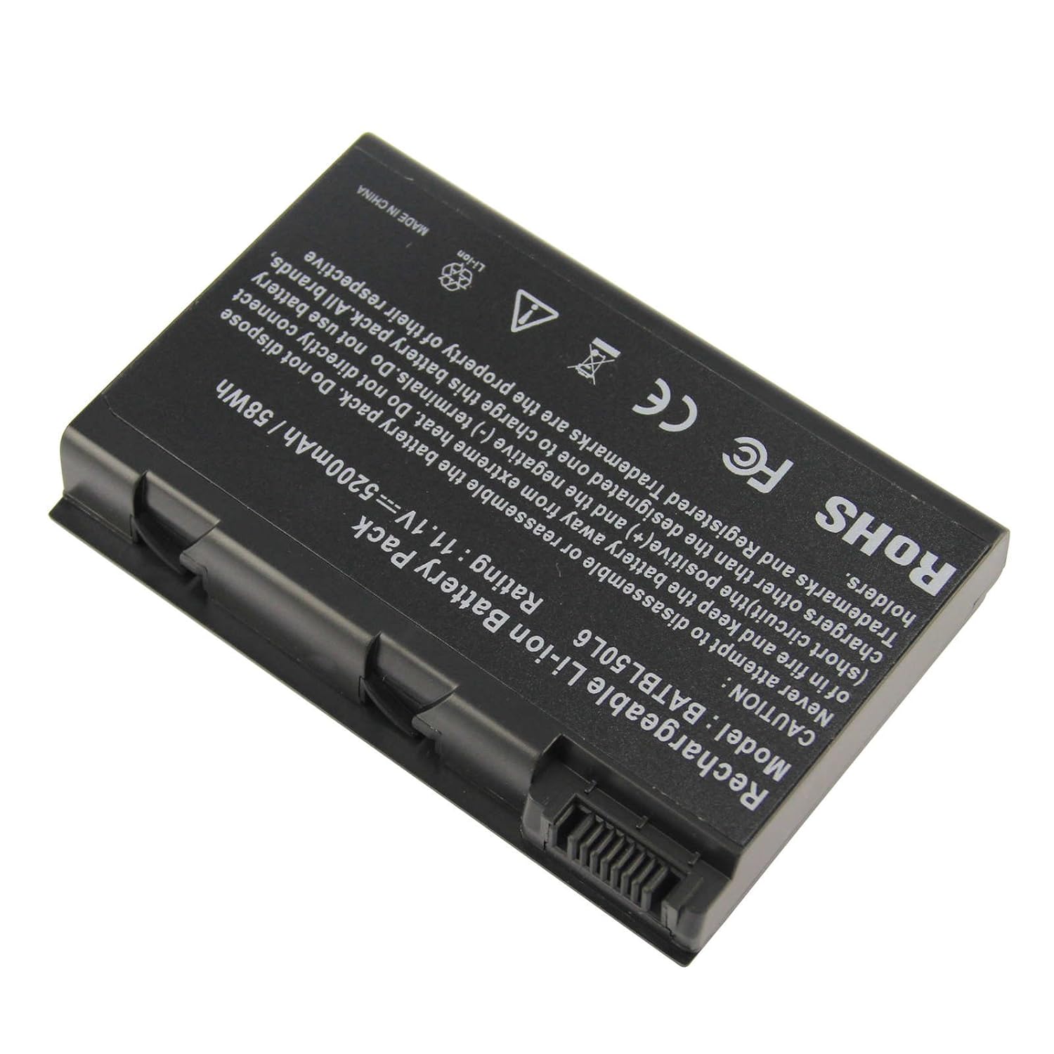 ARyee 5200mAh 11.1V Battery Laptop Battery Replacement for Acer Aspire 3100  3690 5100 5110 5210 5610 5630 5650 5680 9110 9120 9800 9810 BATBL50L6  5515-5187 ...