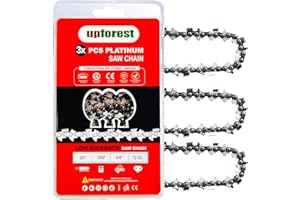 UPFOREST Husqvarna Chainsaw Chain 20 Inch 3/8" Pitch,.050" Gauge,72 Drive Links Fits Husqvarna 257, 261, 365, 372XP, 455 Rancher, 460 Rancher, 570, 576XP STIHL MS311 MS391 (3 Chains) 72ELPX72