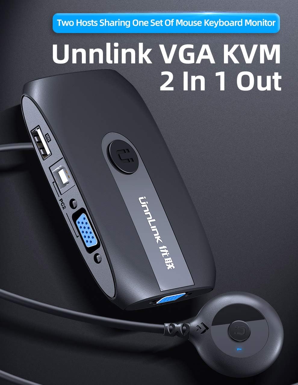 high discount Unnlink 4X1 VGA KVM Switcher displayport ...