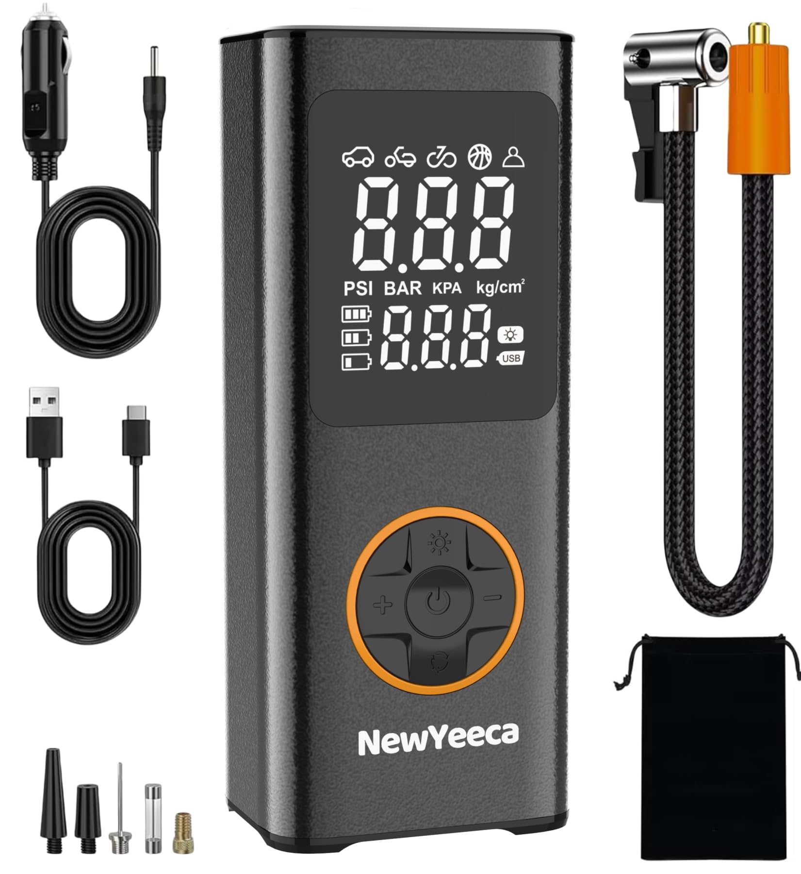 Photo 1 of Cordless Tire Inflator Portable Electric Air Compressor, Tire Inflator Air Pump, 150 PSI Tire Pump Gauge with Digital Tire Pressure Detection for Car Tires/Motorcycle Tires/Bicycle Tires/Balls