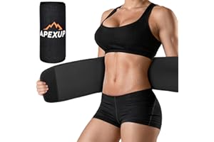 APEXUP Waist Trainer for Women Lower Belly Fat, Men Sweat Band, Stomach Wrap, Waist Trimmer with Removable Lumbar Support