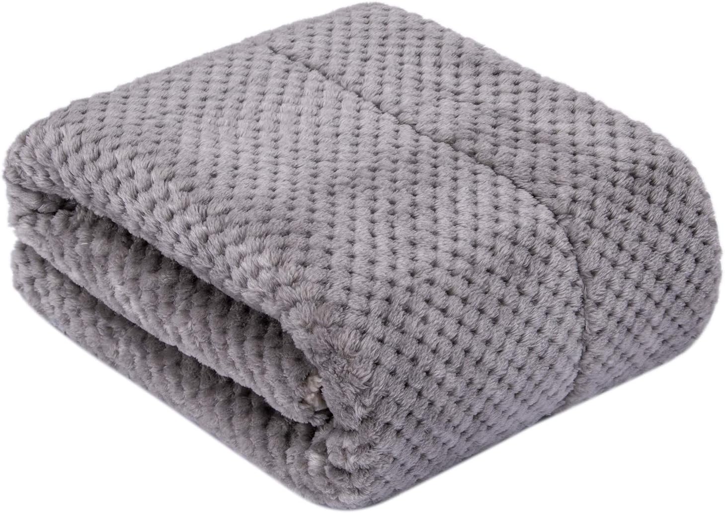 Fuzzy Dog Blanket or Cat Blanket or Pet Blanket, Warm and Soft, Plush Fleece Receiving Blankets for Dog Bed and Cat Bed , Couch, Sofa, Travel and Outdoor, Camping (Blanket (32" x 40"), DW-Flint Gray): Kitchen & Dining
