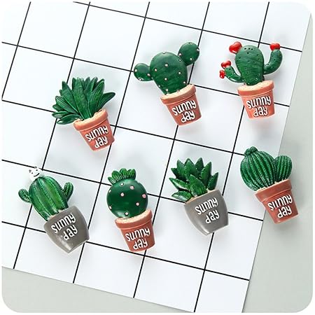 Union Tesco 7 pcs Cute Cactus imanes para nevera para pantallas de ...