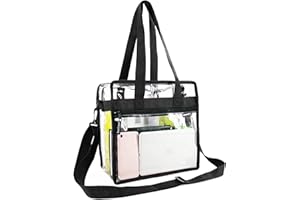 BeeGreen Stadium Clear Bags w Front Pocket and Shoulder Carry Handles