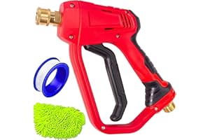 Richcat High Pressure Cleaning Gun, Maximum 3000 PSI Pressure Power Washers M22-14mm Fitting with 1/4" Quick Connector for Ca