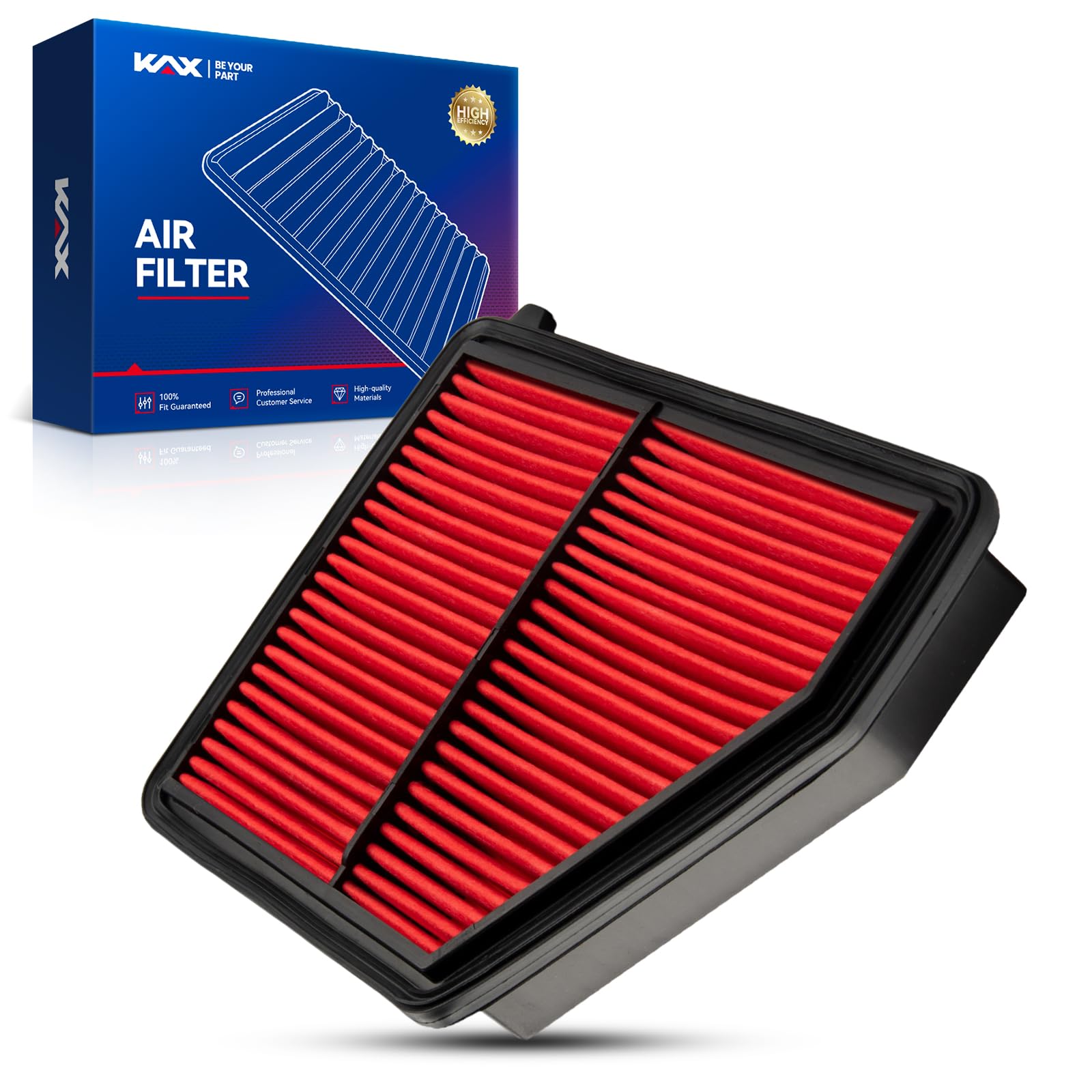 Photo 1 of KAX Premium Engine Air Filter, GAF033 (CA12051) Replacement for Honda Civic L4 2.0L 2016 2017 2018 2019 2020 2021, HR-V 2023 2024, 200% Longer Life