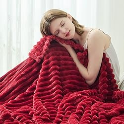 NEWCOSPLAY Super Soft Throw Blanket Red Premium