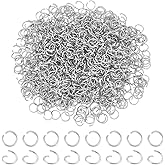 UNICRAFTALE 1000Pcs Stainless Steel Open Jump Rings 9mm Jump Rings Round Keychain Ring Metal Connectors Ring for Jewelry Making and Earring Bracelet Necklace Pendant Accessories