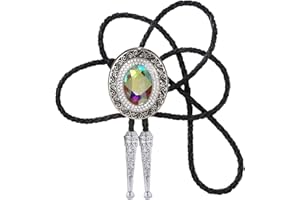 Doitby Western Bolo Tie Cowboy Bolo Ties Rhinestone Necklace Bola Tie for Men Women