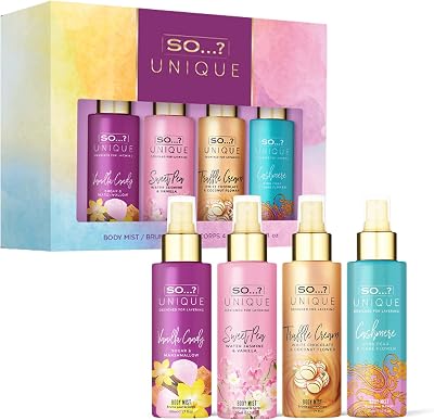 SO…? So Unique Mini Mist Gift Set 4 x 50ml Vanilla Candy Sweet Pea