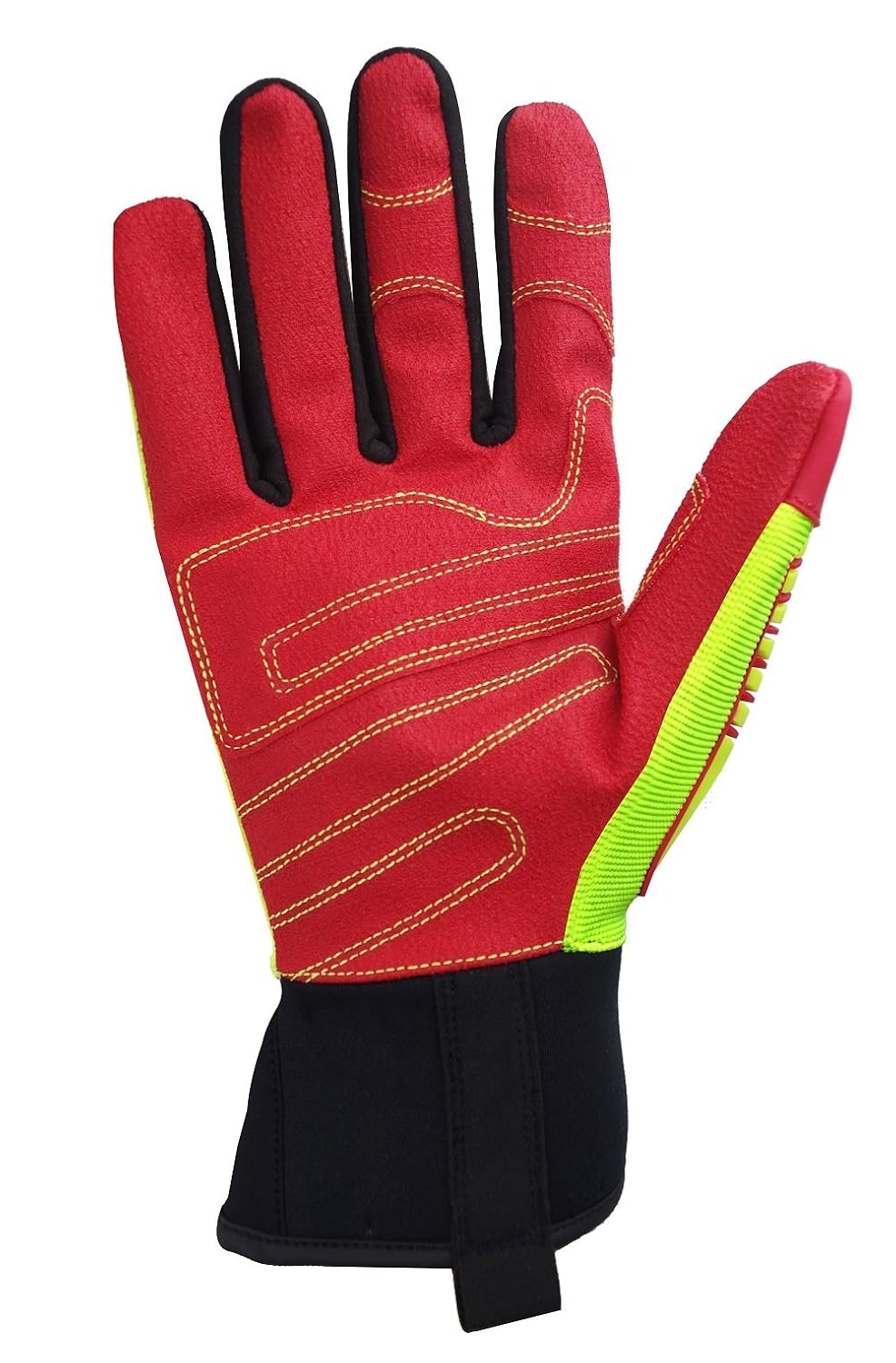 Seibertron HIGH-VIS HRIG Impact Deep Grip Oil Resistant Impact Protection Oilfield Safety Rigger Gloves L - Image 4