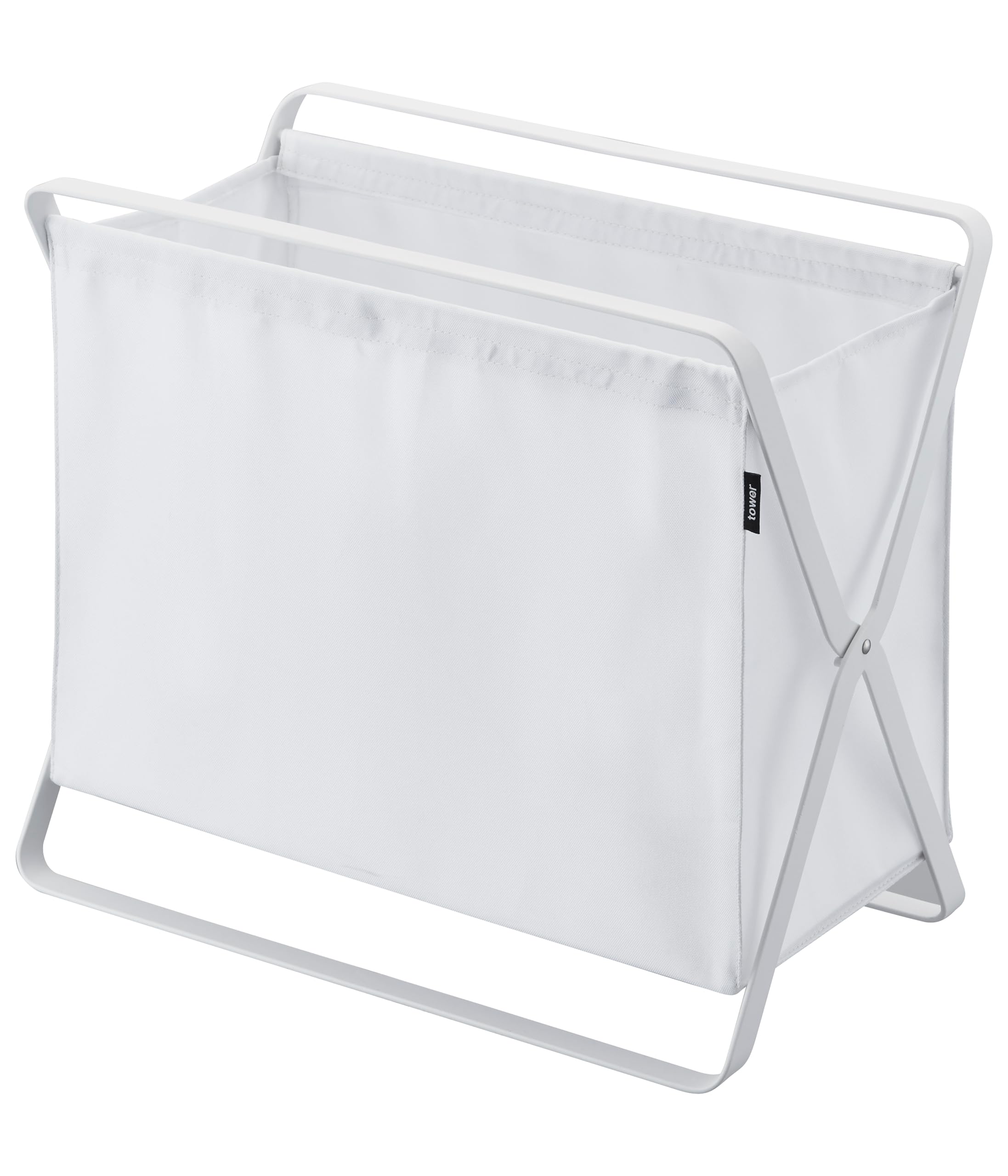 Yamazaki 3544 Luggage Storage Box, White, Approx. W 18.1 x D 11.4 x H 15.7 inches (46 x 29 x 40 cm), Tower Folding, Luggage Storage